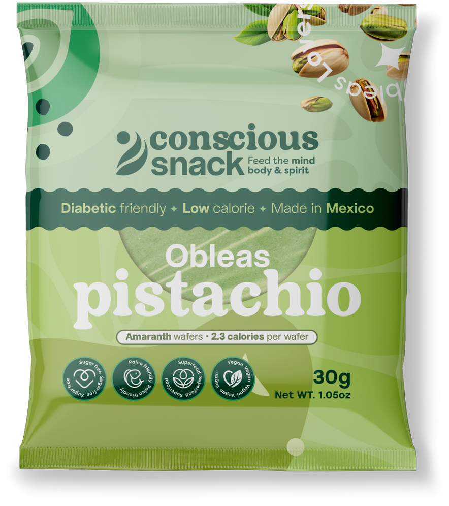 Conscious Snack Amaranth Wafers Obleas Pistachio 1.05oz