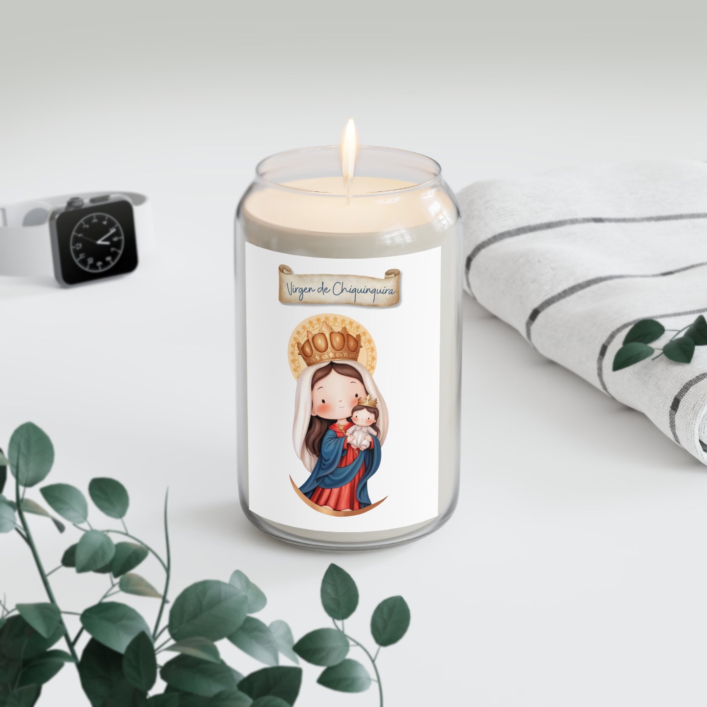 Vela Virgen de Chiquinquira - Soy Scented Candle, 13.75oz