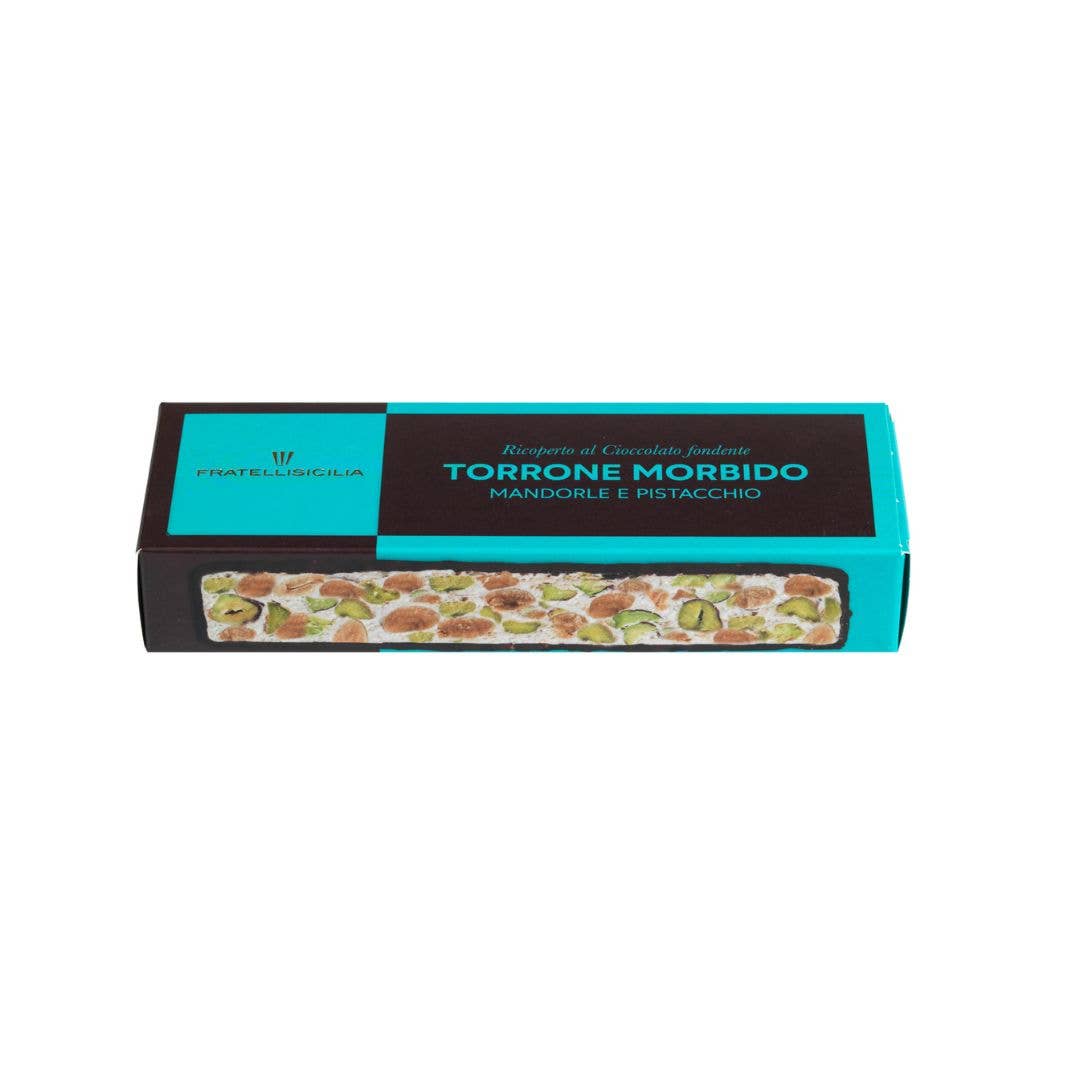 Soft Almond & Pistachio Nougat Covered in Dark Chocolate
