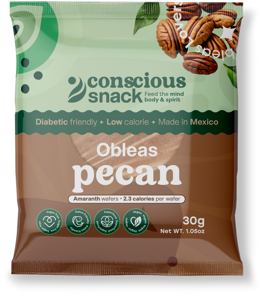 Conscious Snack Amaranth Wafers Obleas Pecan 1.05oz