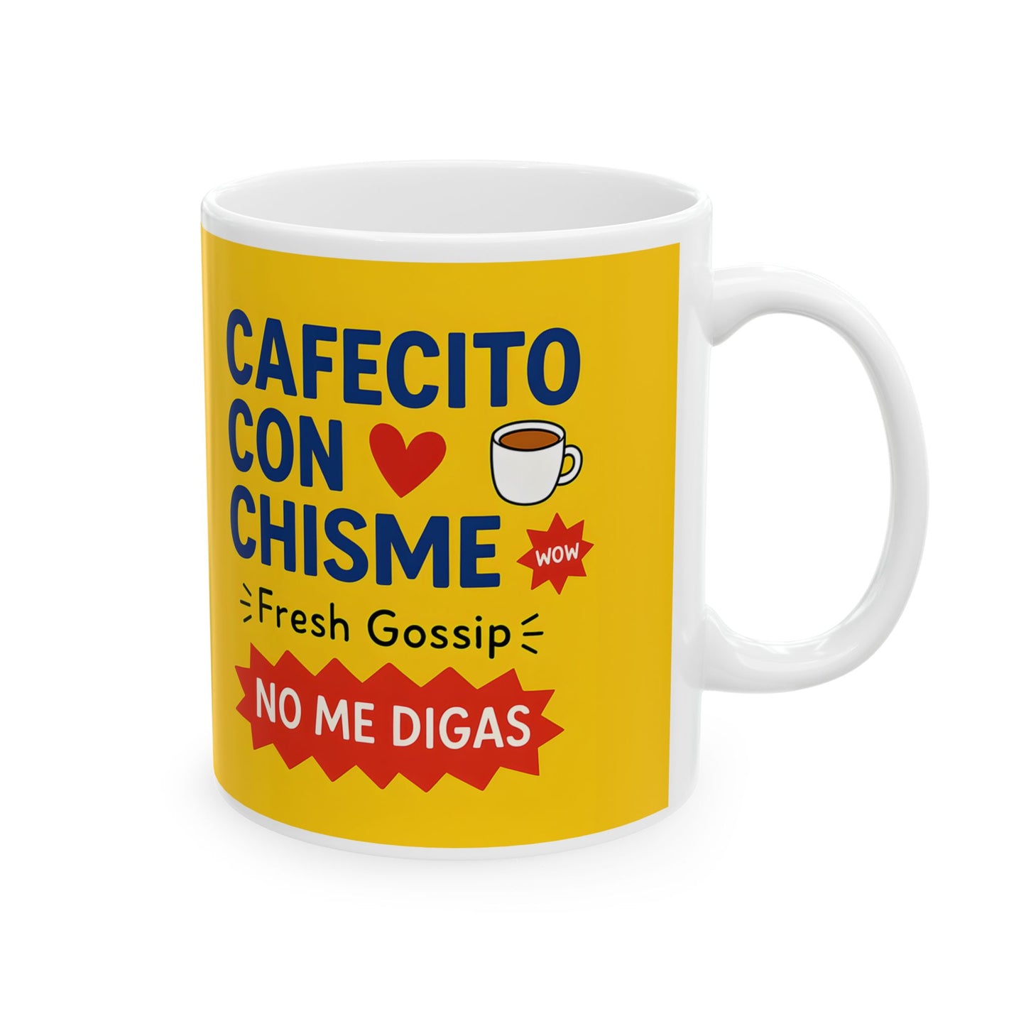 Cafecito y Chisme Cafe Mug - Perfect for Coffee Lovers Who Enjoy Gossip, Fun Gift for Friends, Birthday Present, & Everyday Use.