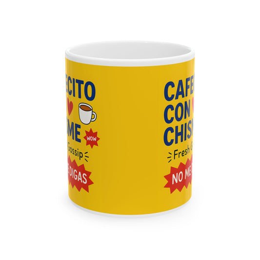 Cafecito y Chisme Cafe Mug - Perfect for Coffee Lovers Who Enjoy Gossip, Fun Gift for Friends, Birthday Present, & Everyday Use.
