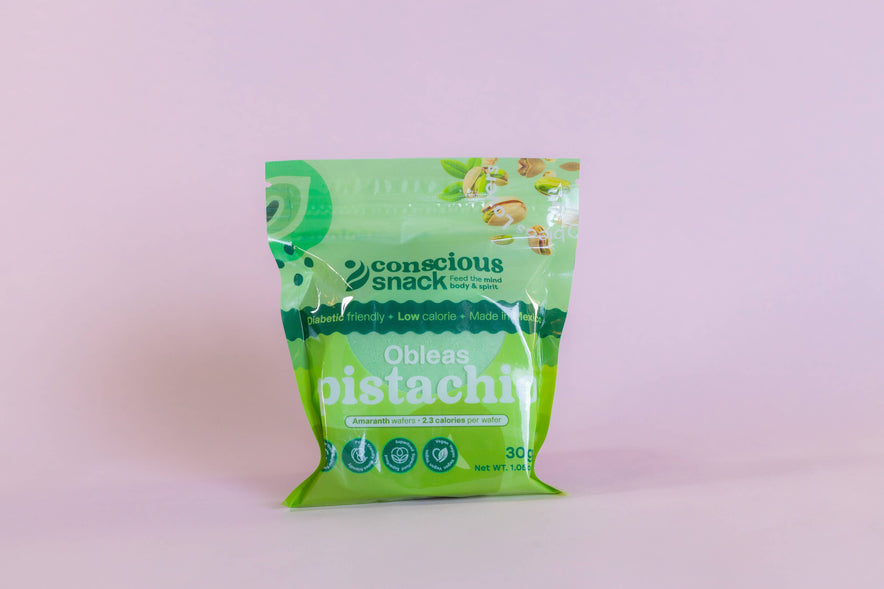 Conscious Snack Amaranth Wafers Obleas Pistachio 1.05oz