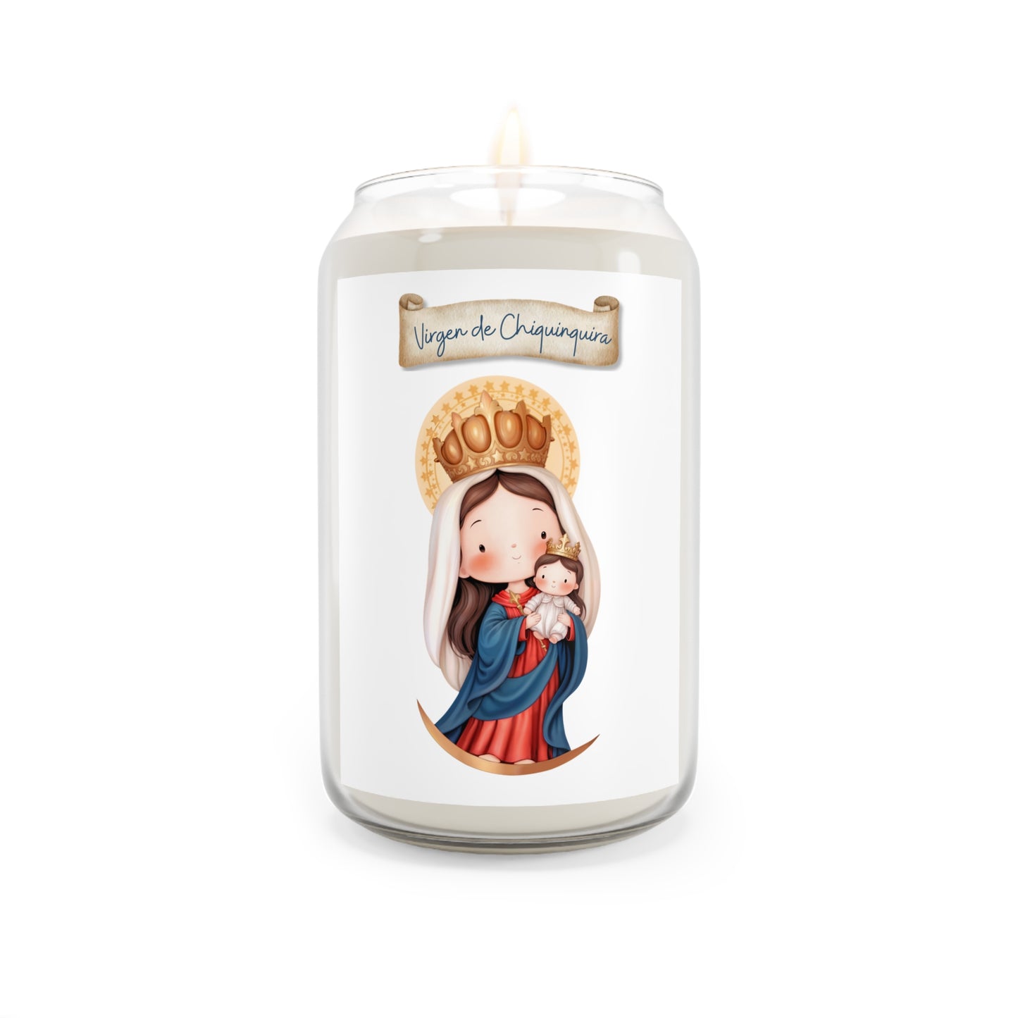 Vela Virgen de Chiquinquira - Soy Scented Candle, 13.75oz