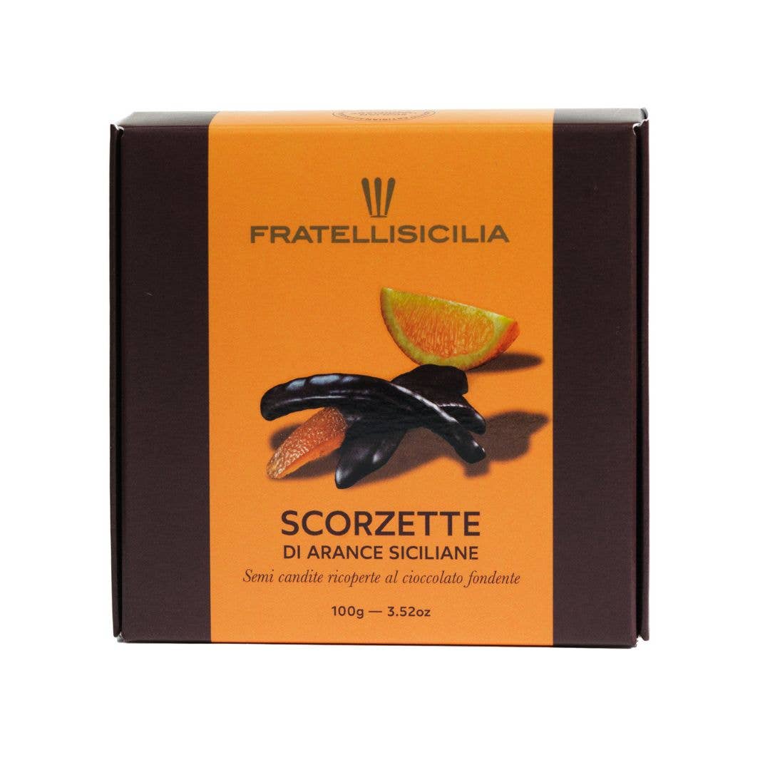 Fratelli Sicilia Dark Chocolate Covered Orange Peels — 100 g