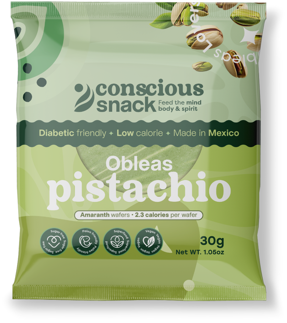 Conscious Snack Amaranth Wafers Obleas Pistachio 1.05oz