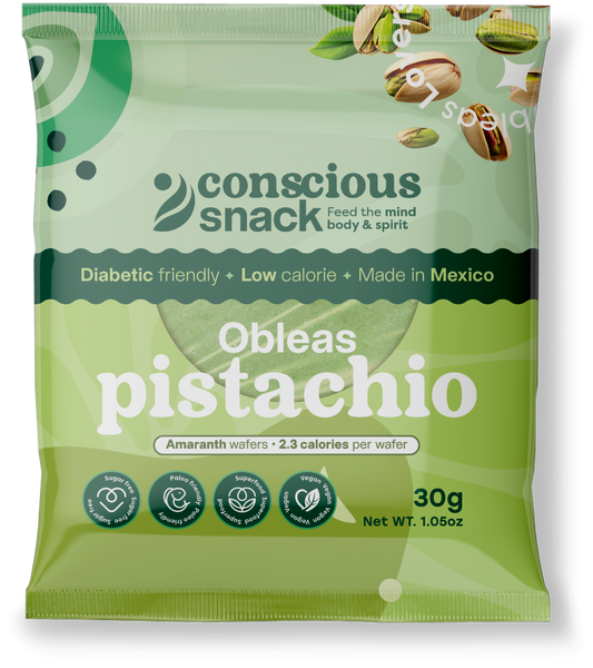 Conscious Snack Amaranth Wafers Obleas Pistachio 1.05oz