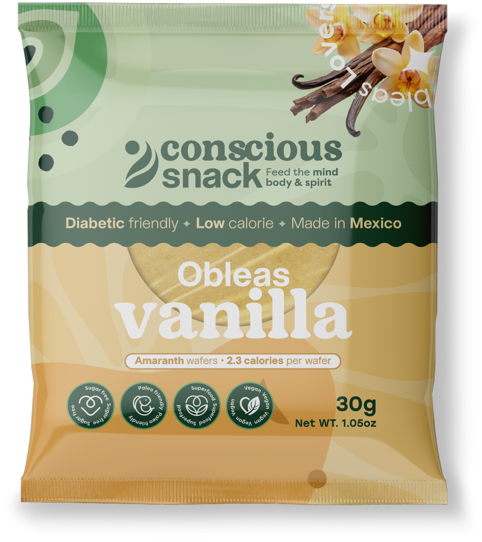 Conscious Snack Amaranth Wafers Obleas Vanilla 1.05oz