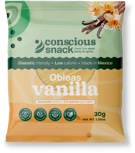 Conscious Snack Amaranth Wafers Obleas Vanilla 1.05oz