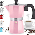 Stovetop Espresso Cup Moka Pot - 5 Cup: 5.5 cup - White