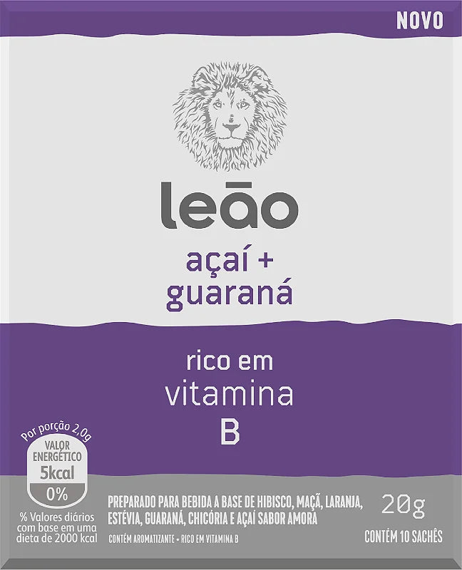 Leao cha Vitamin Acai + Guarana 20gr