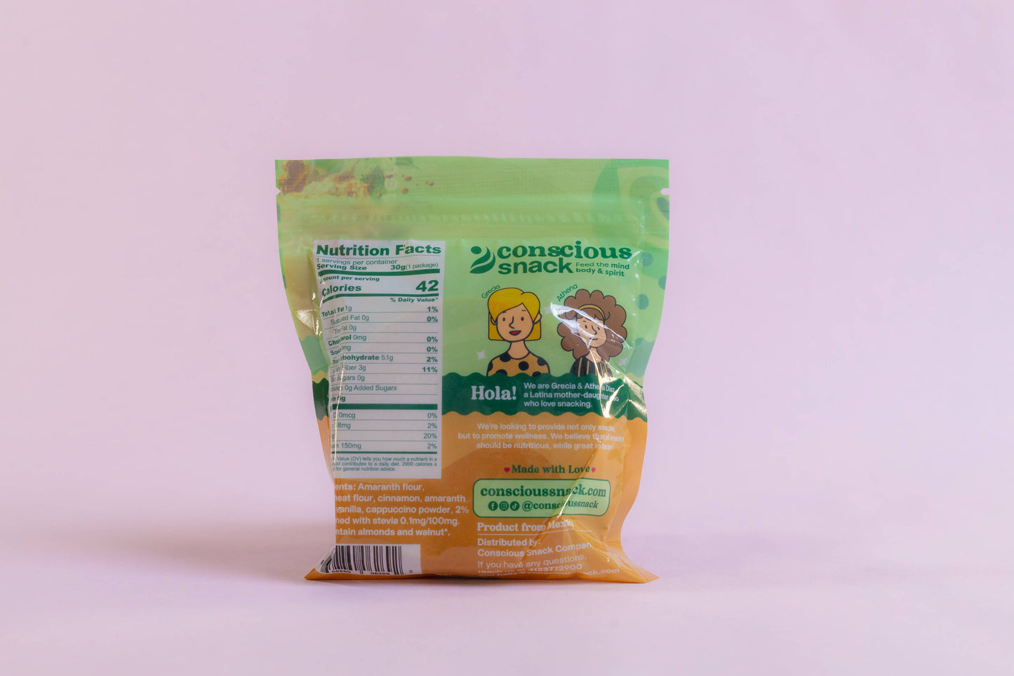 Conscious Snack Amaranth Wafers Obleas Cappuccino 1.05oz