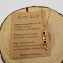 Natural Stone Wishing Bead Gift Necklace with Card: Protection