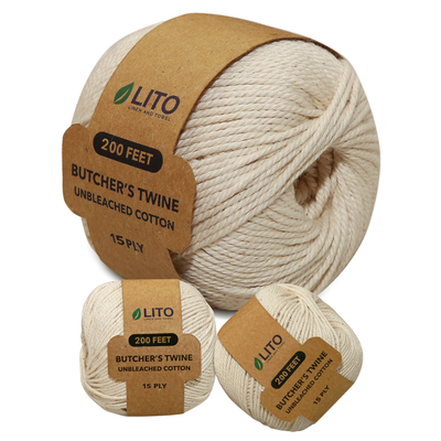 Organic Cotton Kitchen/Butcher's Twine 15 PLY 200 Feet