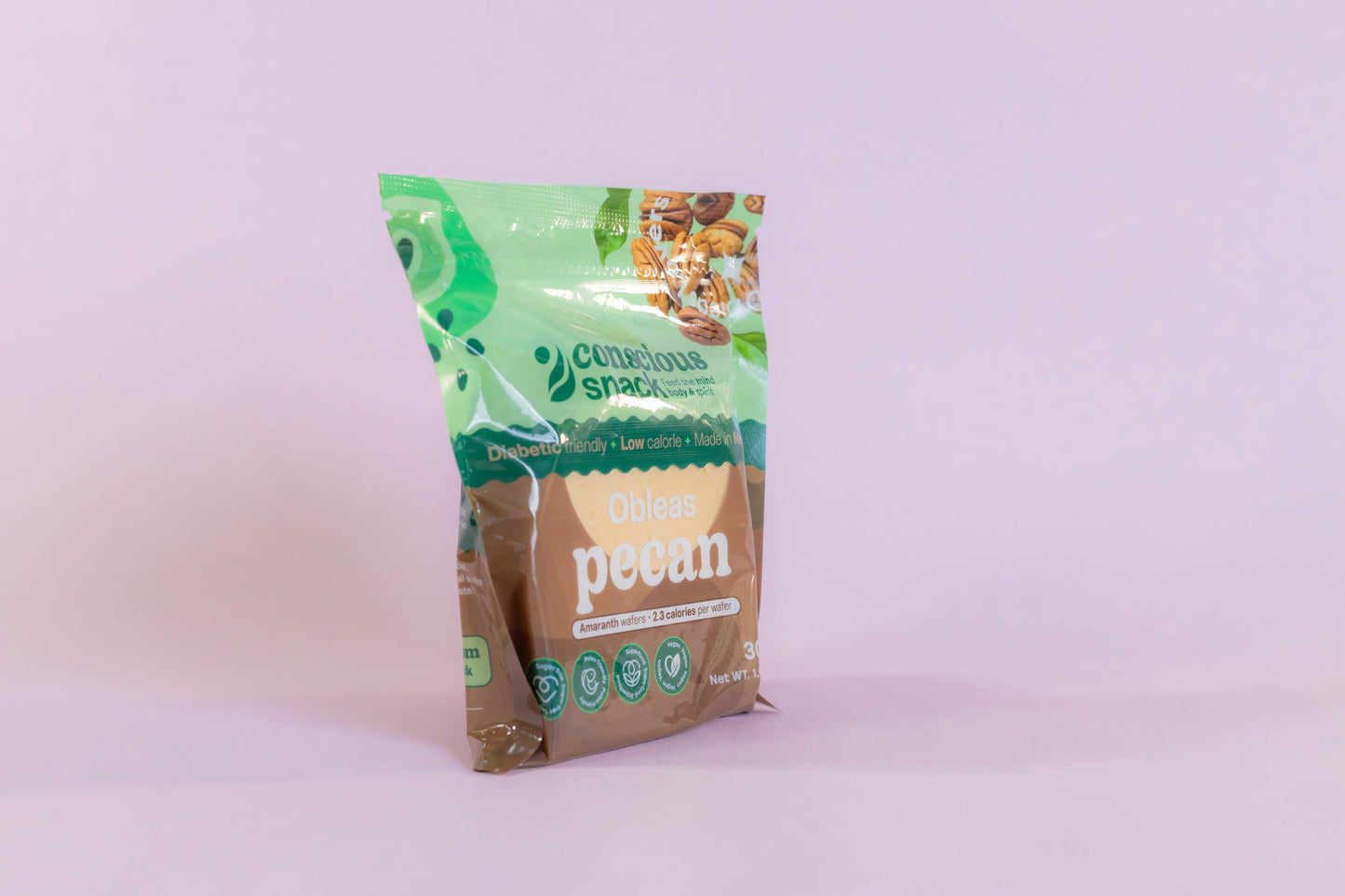 Conscious Snack Amaranth Wafers Obleas Pecan 1.05oz