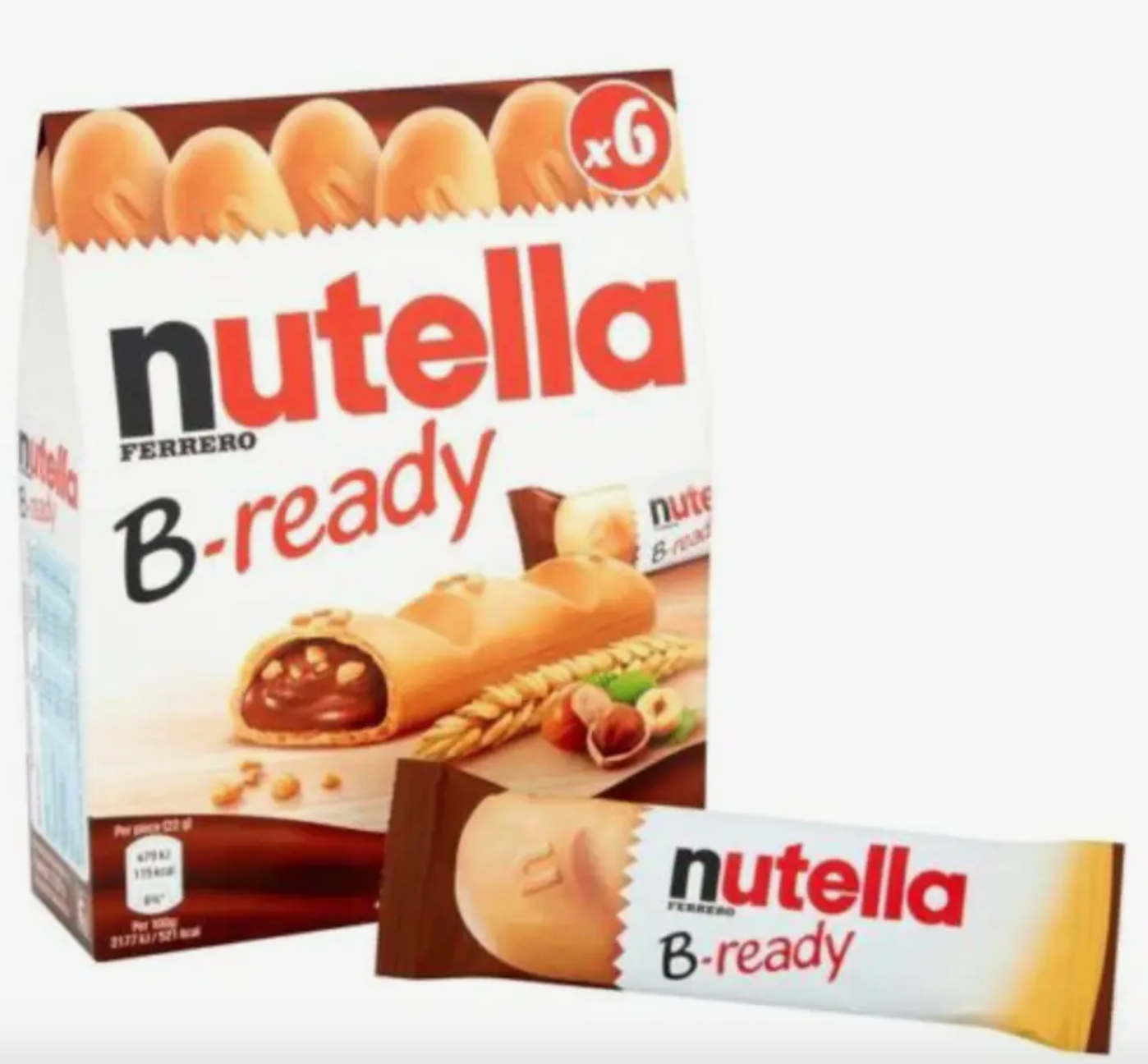 Nutella B-ready 6 bar Chocolate wafer 132g European