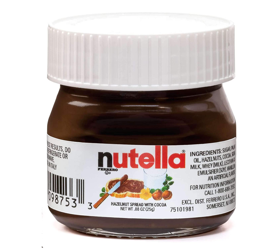 Nutella Hazelnut Spread with Cocoa Glass Jar 25g