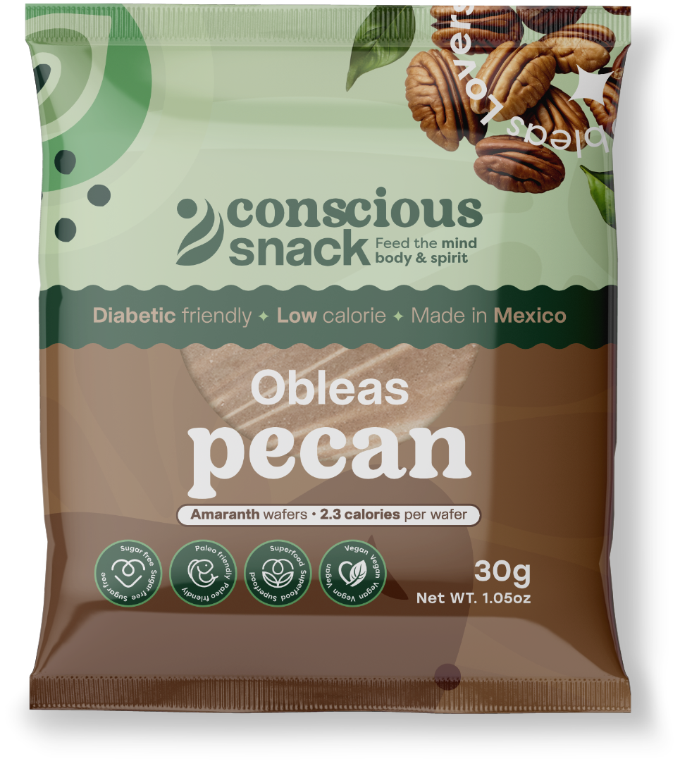Conscious Snack Amaranth Wafers Obleas Pecan 1.05oz