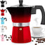 Stovetop Espresso Cup Moka Pot - 5 Cup: 5.5 cup - White