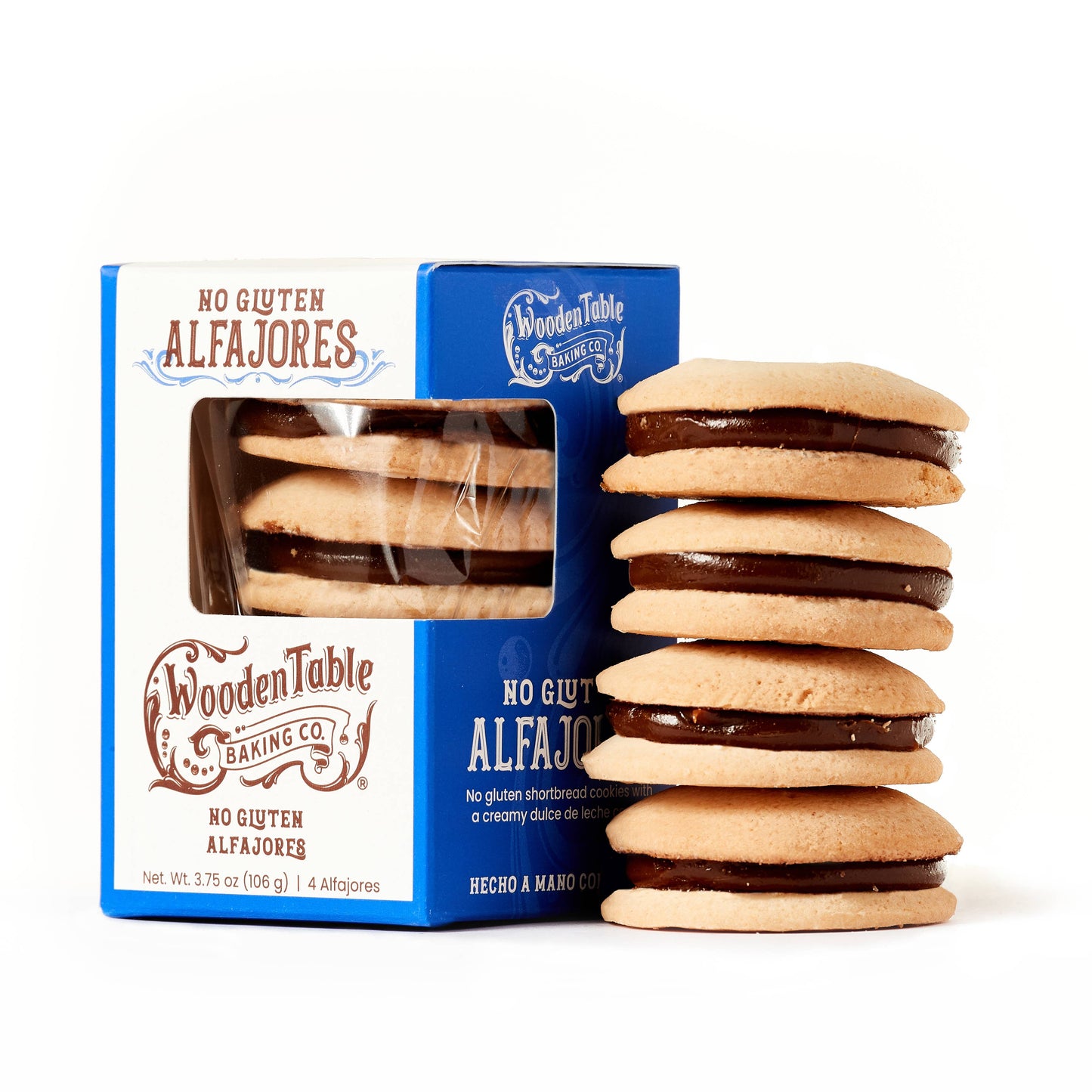 Traditional Alfajores Cookies (No Gluten) - Box of 4