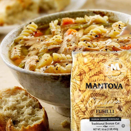 Mantova Bronze Cut Fusilli Pasta, 1 lb.