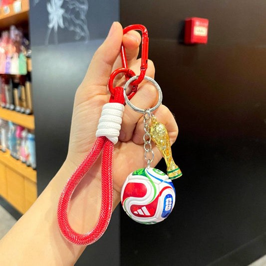 2026 FIFA World Cup Football Keychain fan souvenirs: Red double rope