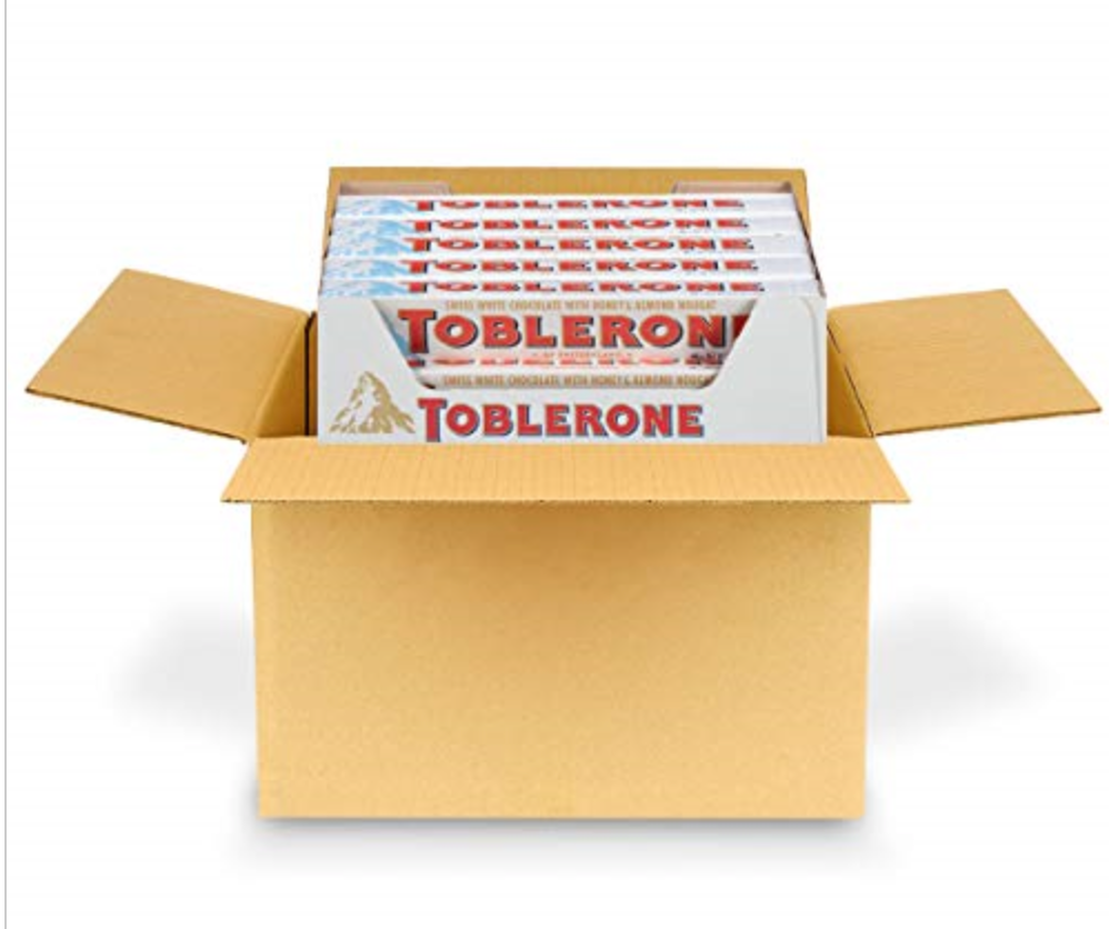 Toblerone Swiss White Chocolate Bars 100g European Import