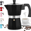 Stovetop Espresso Cup Moka Pot - 5 Cup: 5.5 cup - White