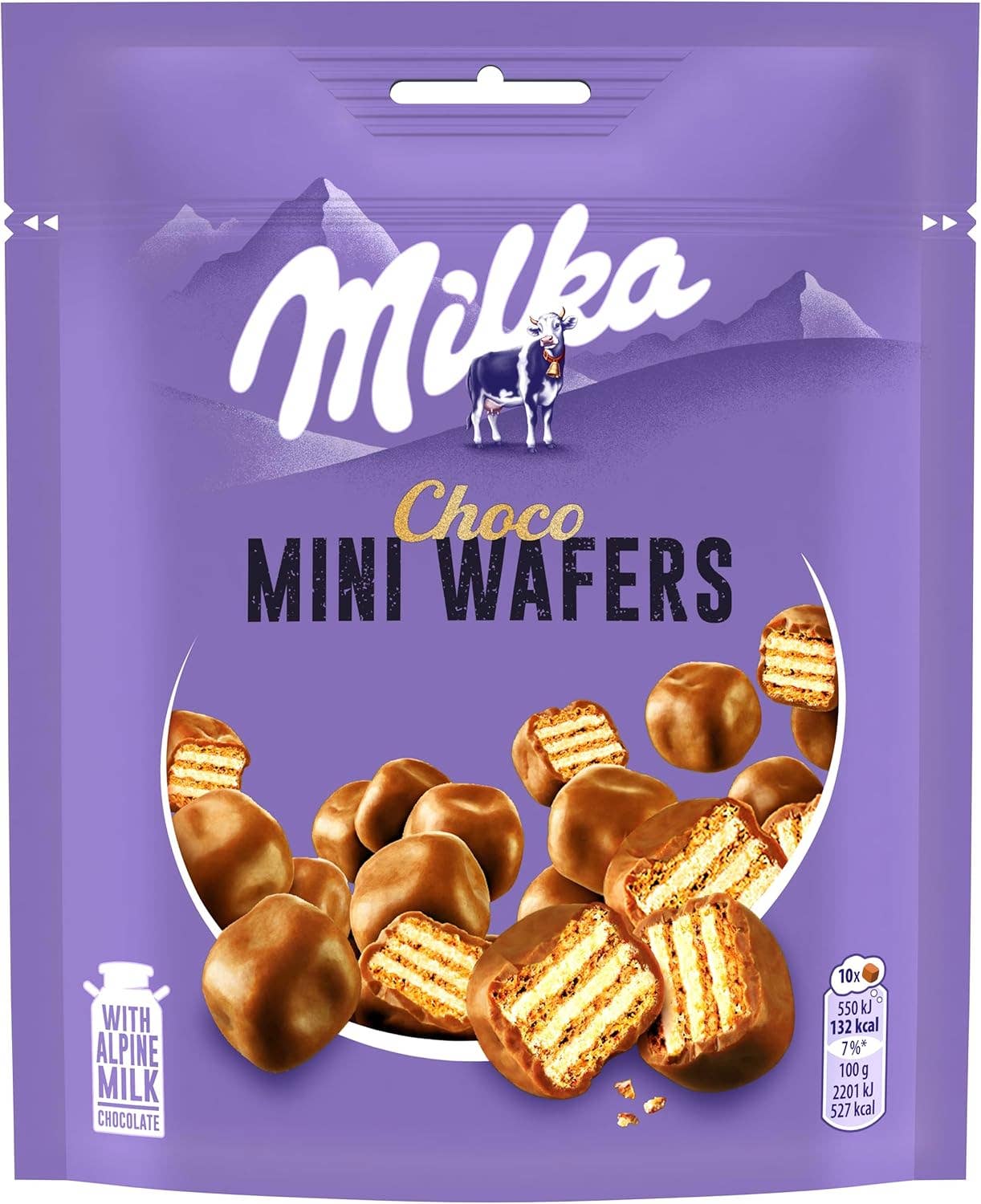 Milka Chocolate Mini Wafers 110 g 8 count