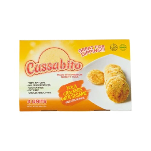 Cassabito Casabe Cracker Sesame, display de 4 unidades.