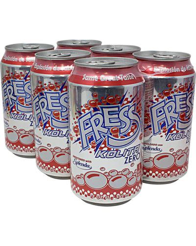 Fress Kolita Zero (No-calorie Frescolita Style Soft Drink) (Pack of 6) - 72 fl oz