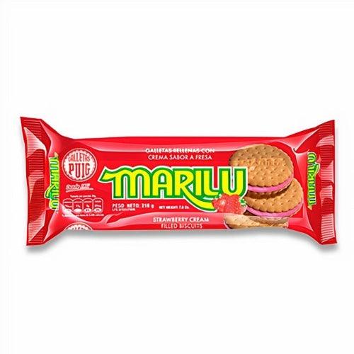 Marilu Strawberry Stuffed Cookies 216 gr.