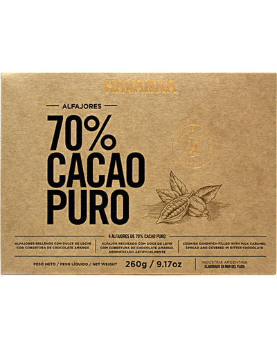 Alfajor Havanna Dulce de Leche 70% Cocoa - 65 gr