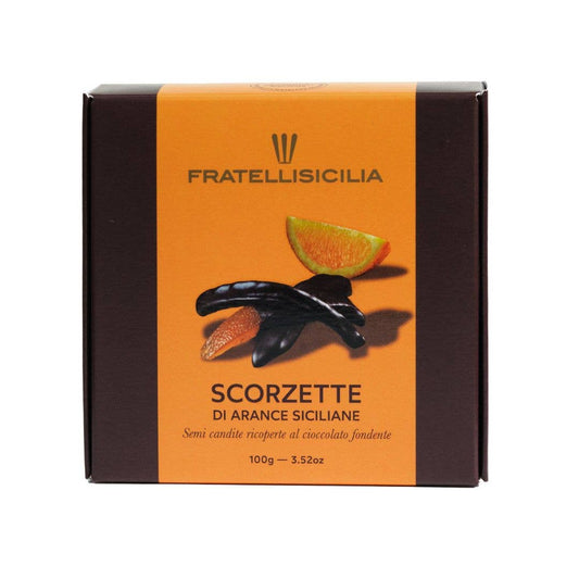 Fratelli Sicilia Dark Chocolate Covered Orange Peels — 100 g