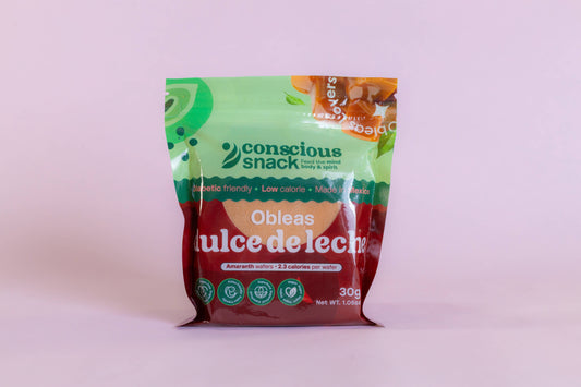 Conscious Snack Amaranth Wafers Obleas Dulce de Leche 1.05oz