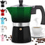 Stovetop Espresso Cup Moka Pot - 5 Cup: 5.5 cup - White