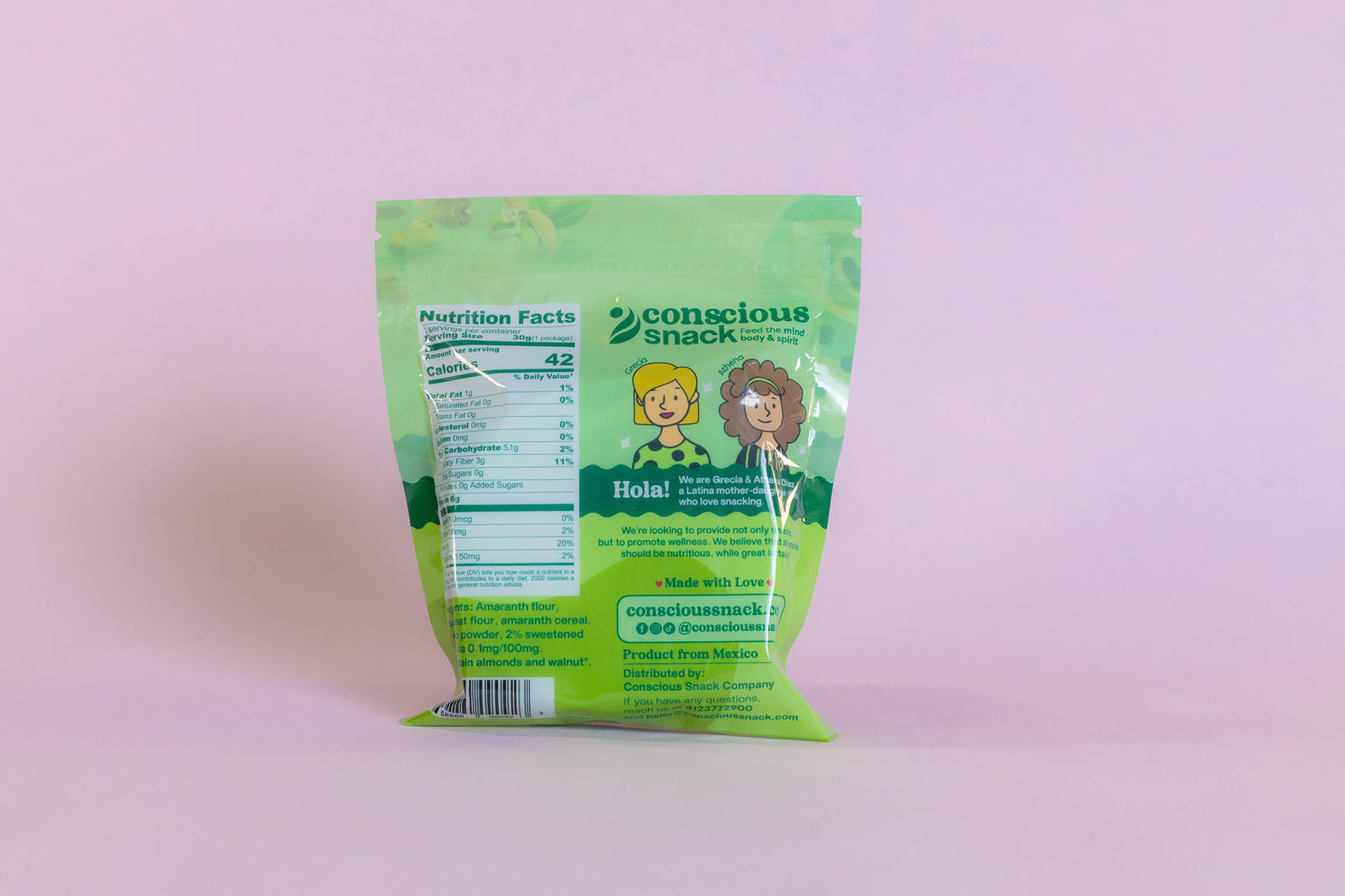 Conscious Snack Amaranth Wafers Obleas Pistachio 1.05oz