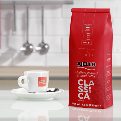 Aiello Caffe CLASSICA Italian Espresso -Fine Ground- 8.8 oz