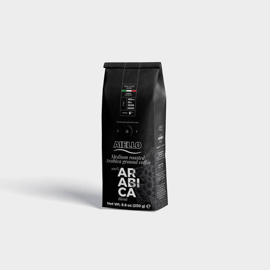 Aiello Caffe ARABICA Italian Espresso -Fine Ground- 8.8 oz