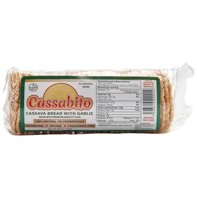 Cassabito Casabe Cracker de Ajo, display de 4 unidades.