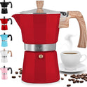 Stovetop Espresso Cup Moka Pot - 5 Cup: 5.5 cup - White