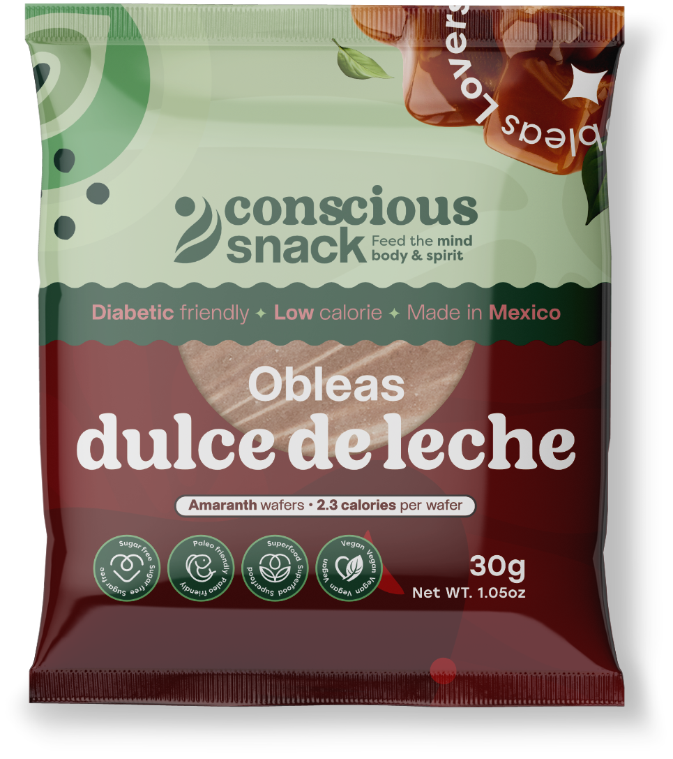 Conscious Snack Amaranth Wafers Obleas Dulce de Leche 1.05oz