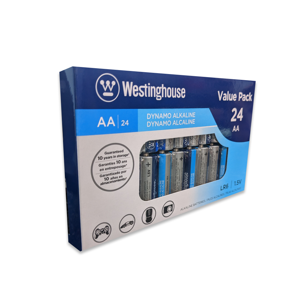 Westinghouse AA Dynamo Alkaline 24 Pack Box