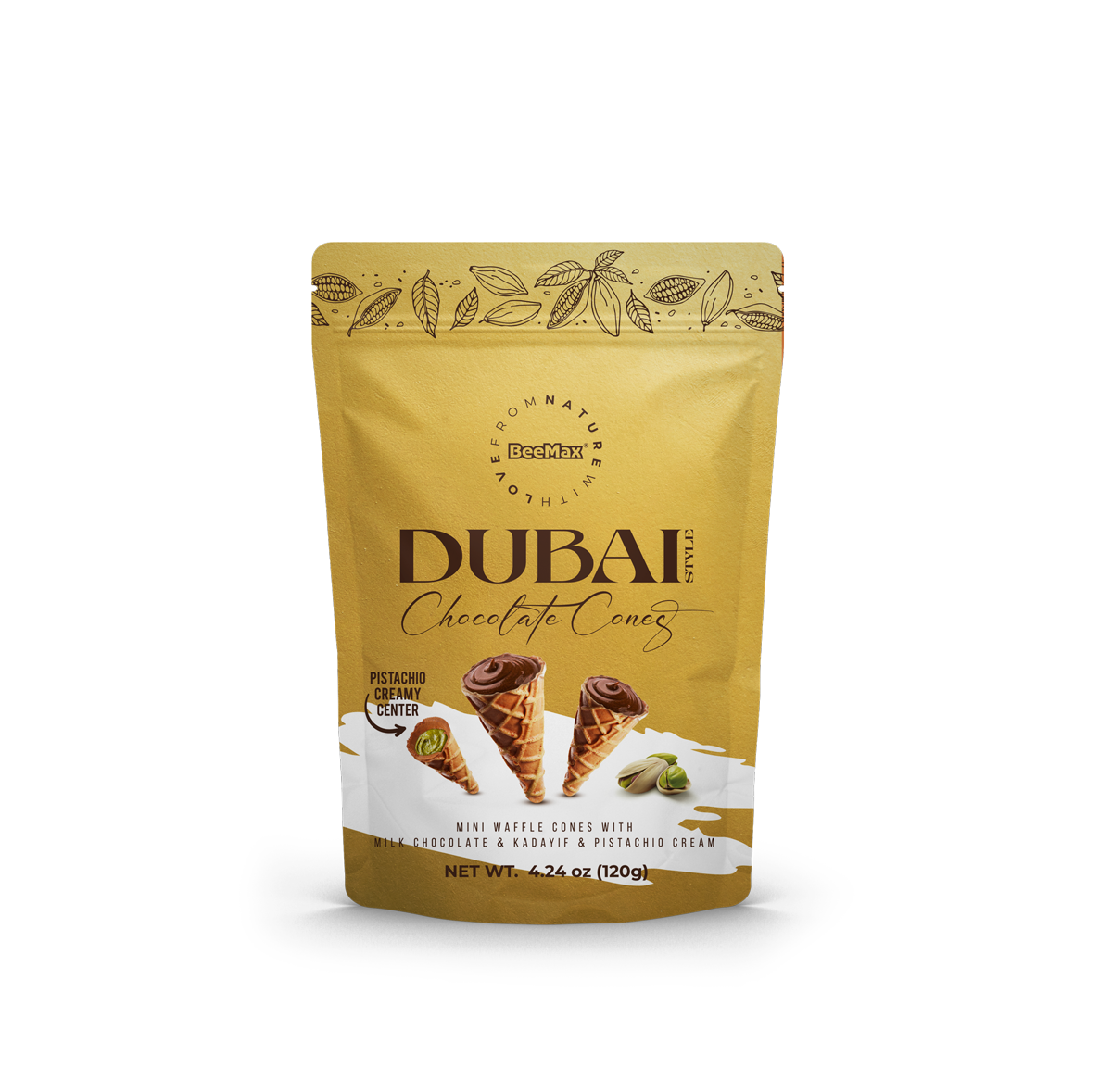 Beemax Dubai Chocolate Cone 4.24 oz 