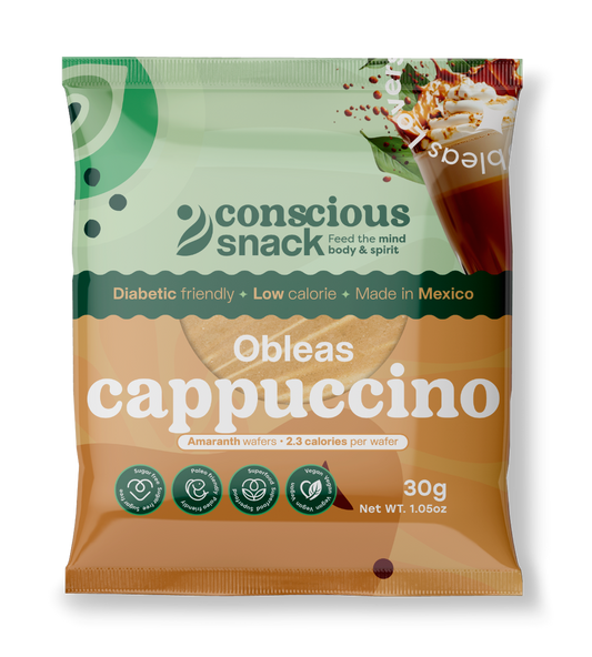 Conscious Snack Amaranth Wafers Obleas Cappuccino 1.05oz