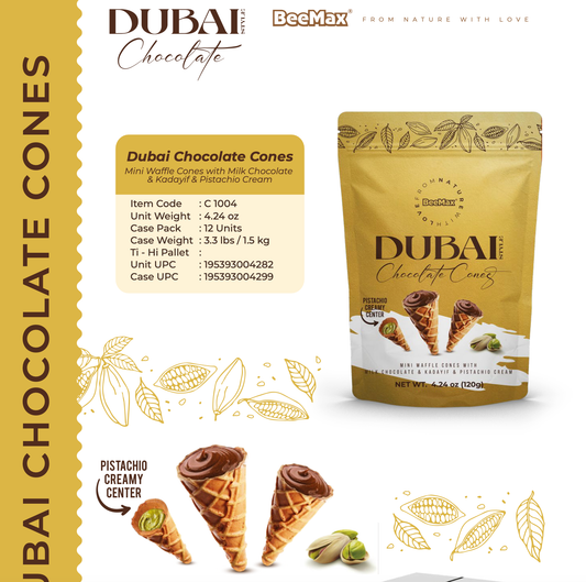 Beemax Dubai Chocolate Cone 4.24 oz 