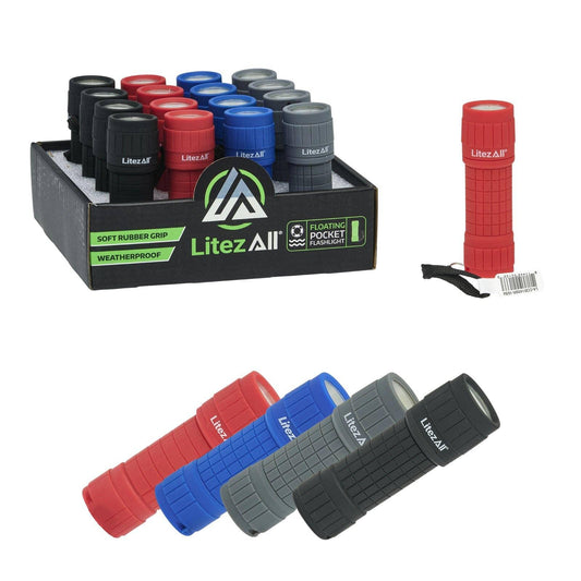 LitezAll 100 Lumen All Weather Rubber Coated Flashlight