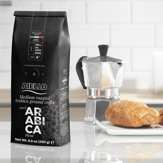 Aiello Caffe ARABICA Italian Espresso -Fine Ground- 8.8 oz